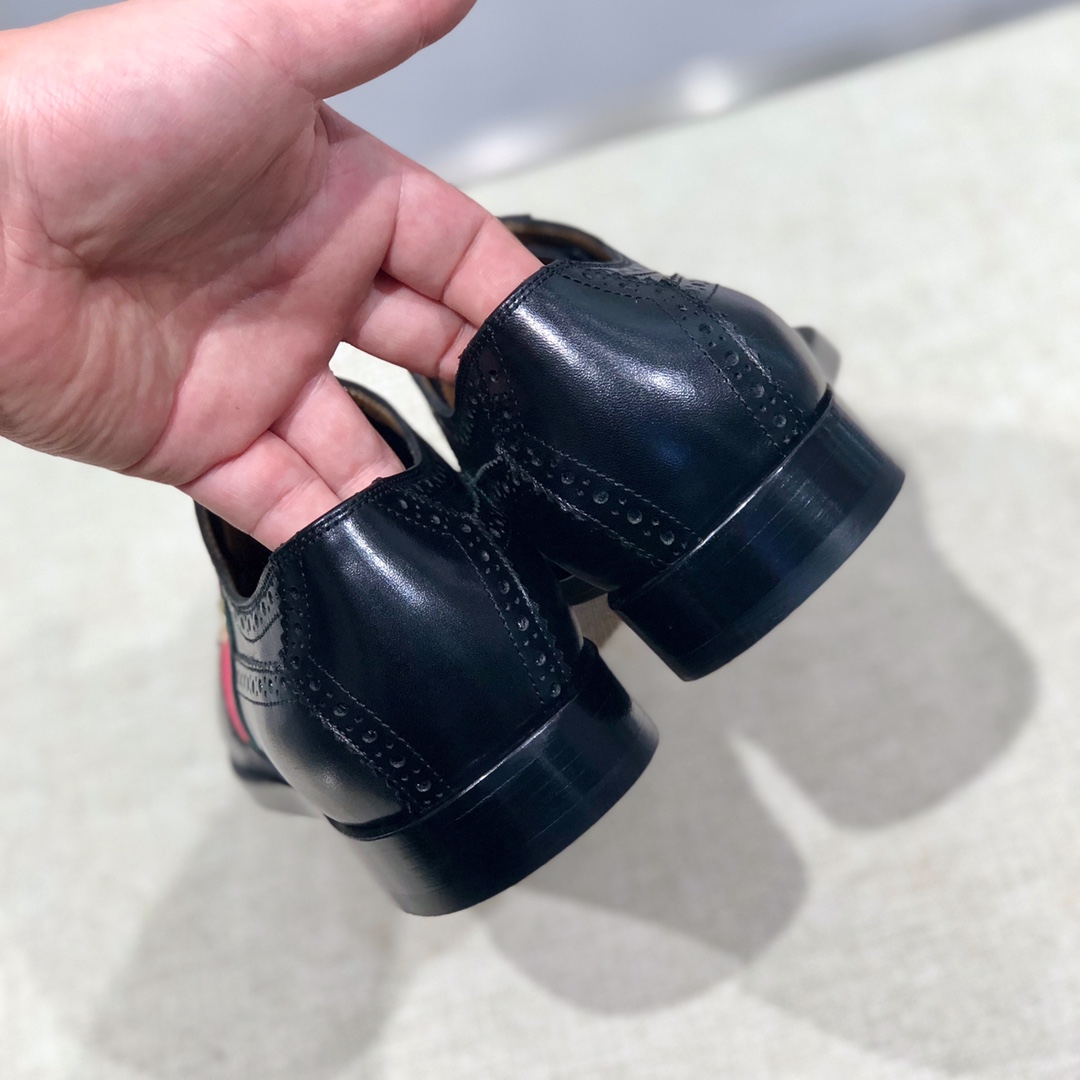 GUCCI Мужские кожаные броги Web GUCCI Мужские кожаные броги Web