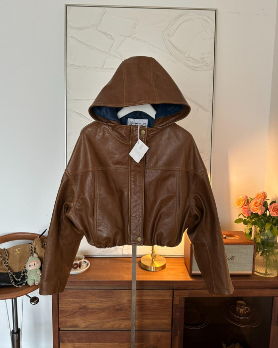 BRUNELLO CUCINELLI Женская кожаная куртка