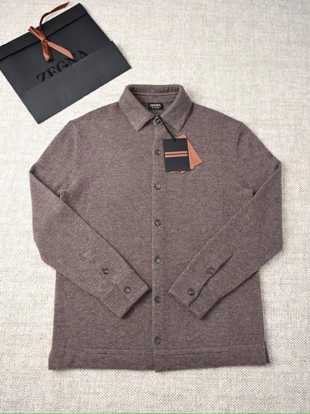 ERMENEGILDO ZEGNA Мужская рубашка из кашемира ERMENEGILDO ZEGNA Мужская рубашка из кашемира