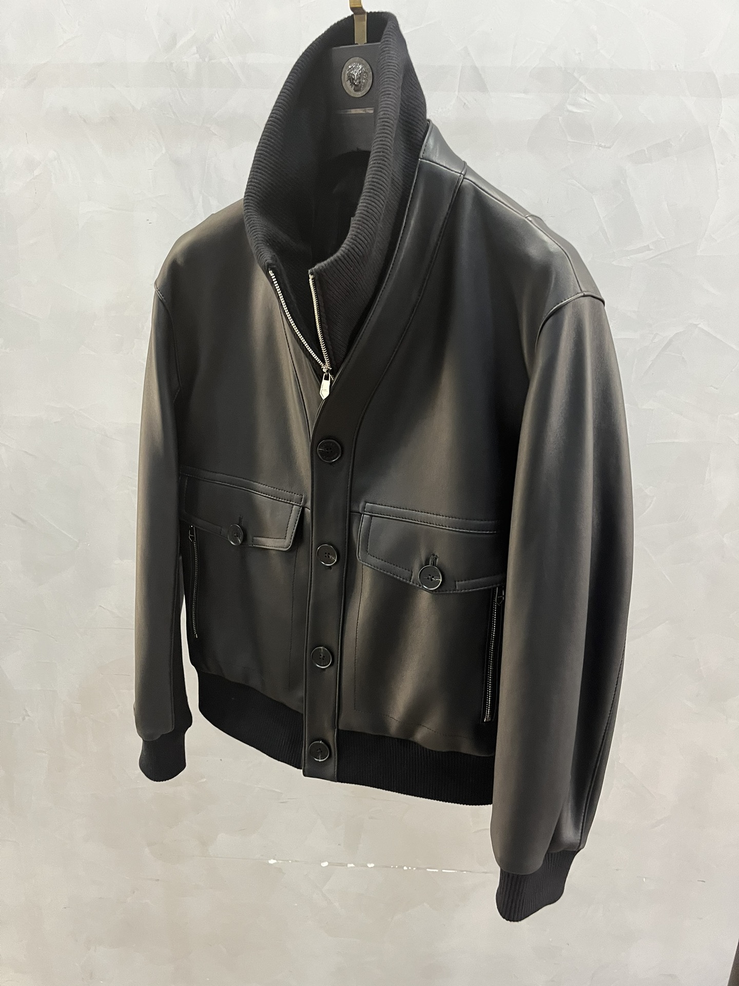 HERMES Мужская кожаная куртка HERMES Мужская кожаная куртка