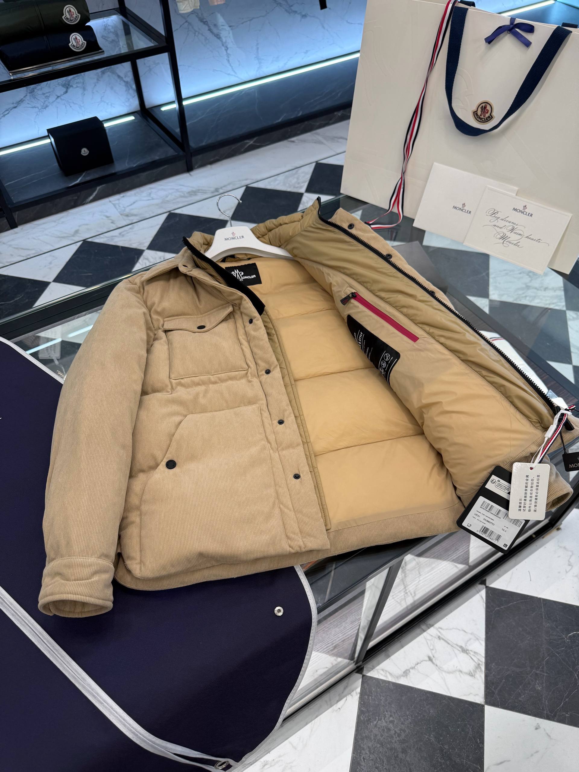 MONCLER Мужская куртка из вельвета MONCLER Мужская куртка из вельвета