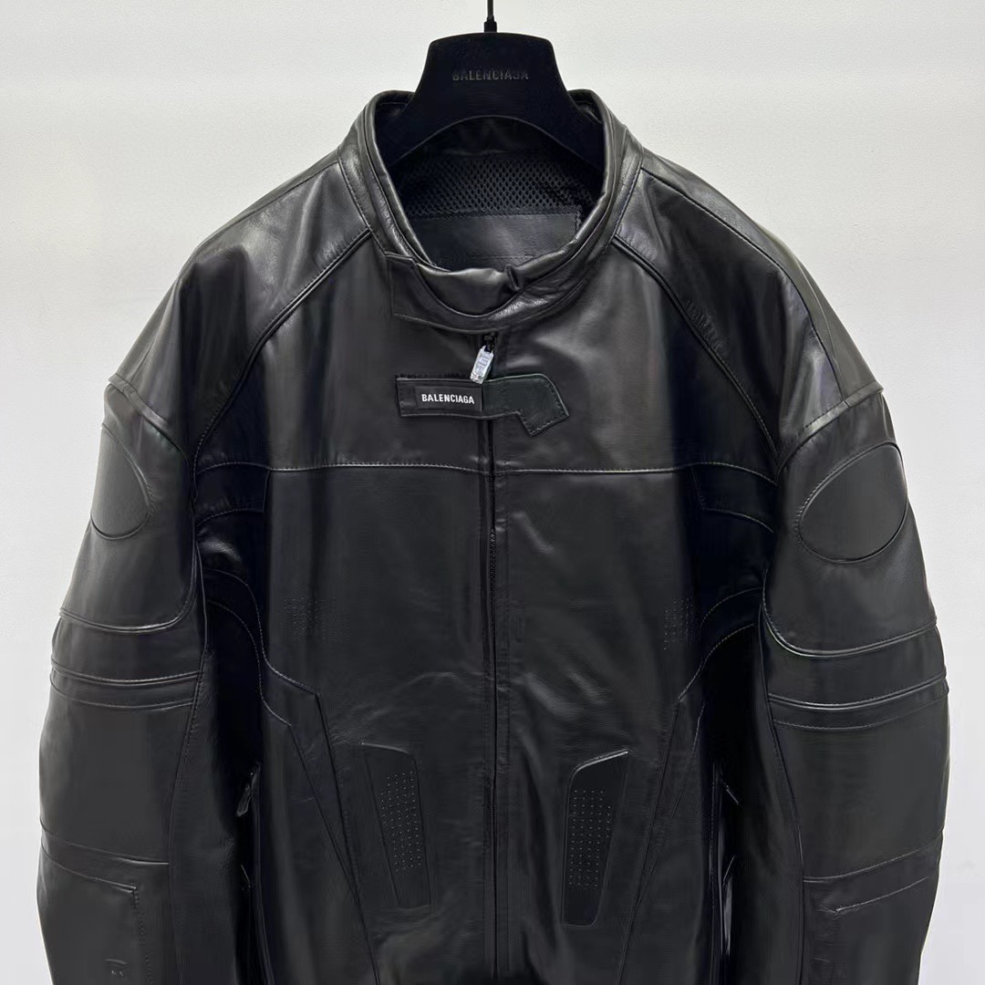 BALENCIAGA Мужская кожаная куртка BALENCIAGA Мужская кожаная куртка