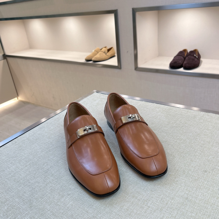 HERMES Мужские лоферы телячья кожа