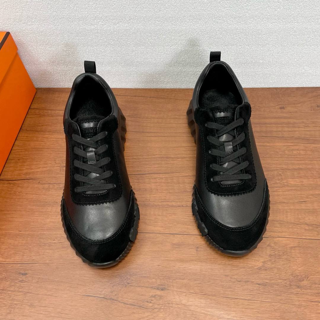 HERMES Мужские кроссовки из натуральной телячьей кожи