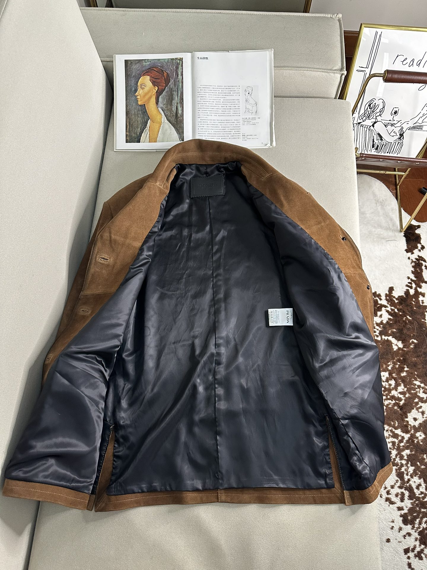 PRADA Женское пальто из замши PRADA Женское пальто из замши