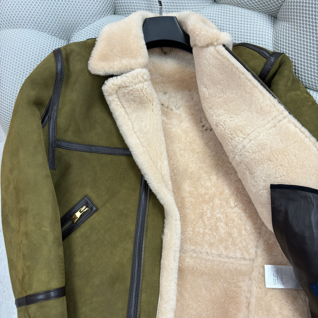 LOUIS VUITTON Мужская дублёнка из замши и овечьей шерсти LOUIS VUITTON Мужская дублёнка из замши и овечьей шерсти