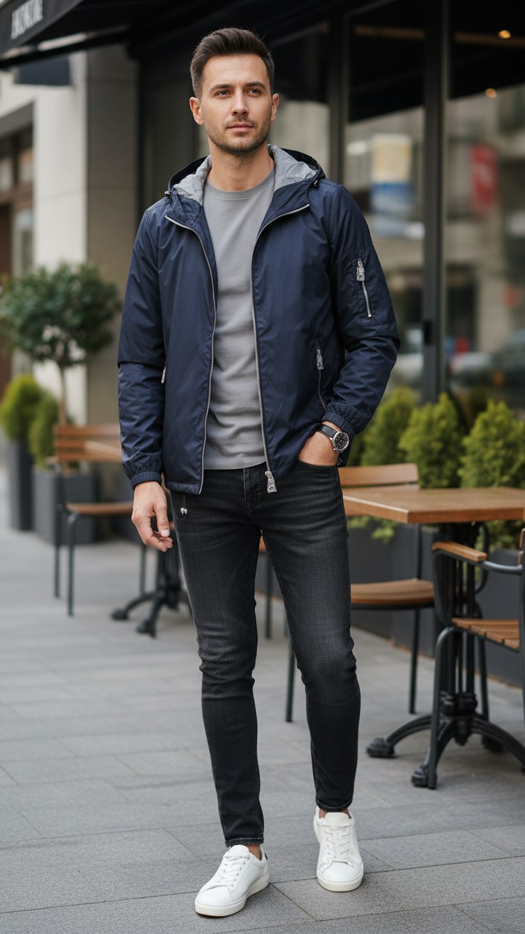 PRADA Мужская двусторонняя ветровка PRADA Мужская двусторонняя ветровка