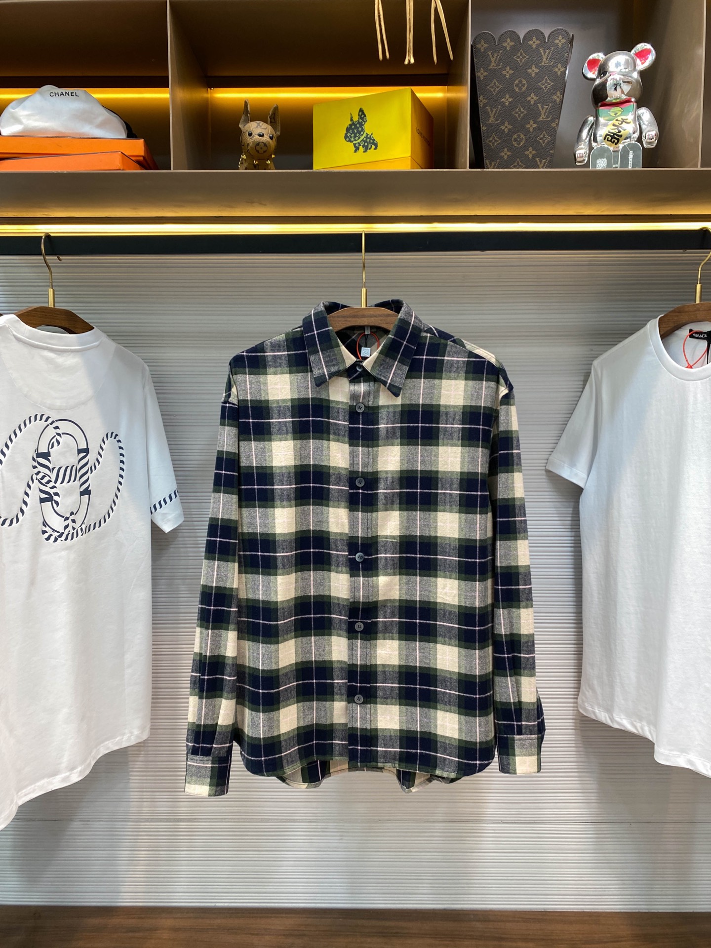 LOEWE Мужская рубашка в клетку LOEWE Мужская рубашка в клетку