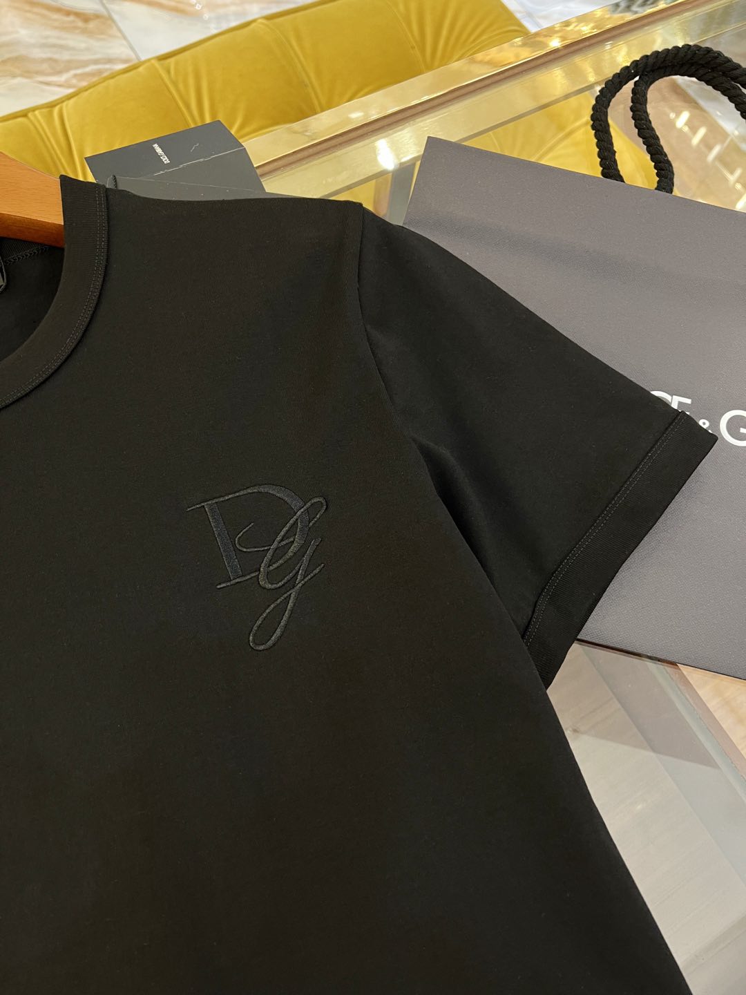 DOLCE & GABBANA Мужская футболка хлопок прямой крой