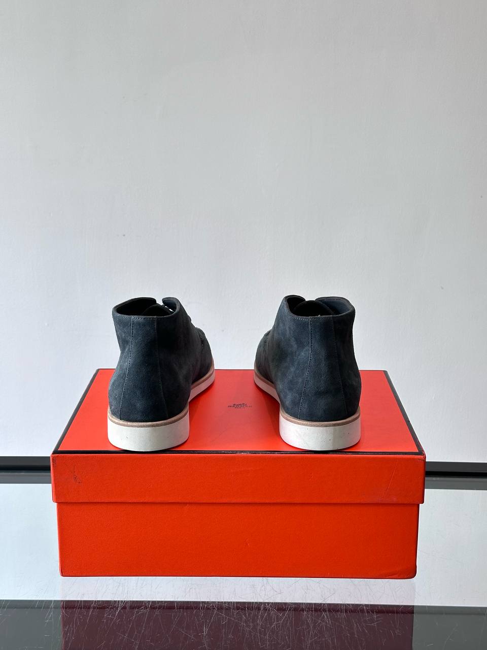 HERMES Мужские замшевые ботинки 