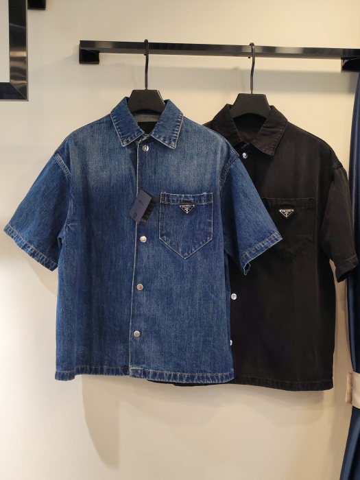 PRADA Мужская рубашка из джинсы