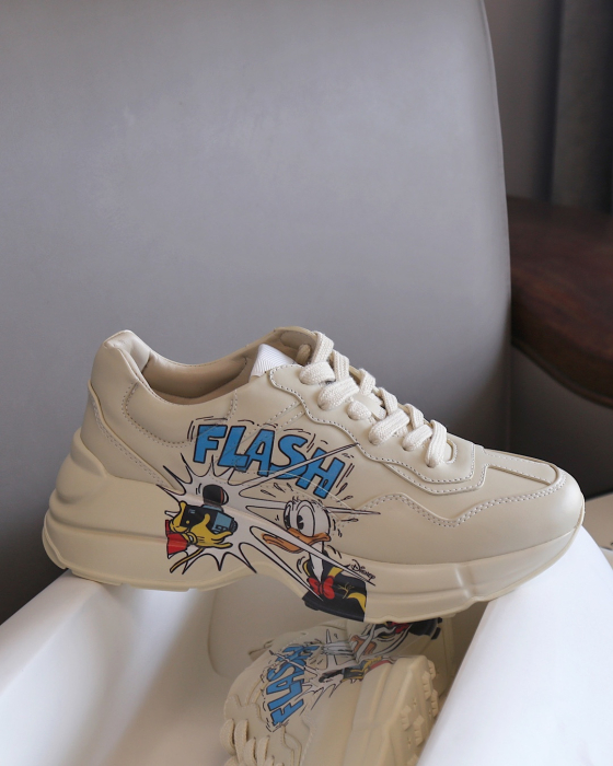 GUCCI Кроссовки с 3D печатью Rhyton Flash