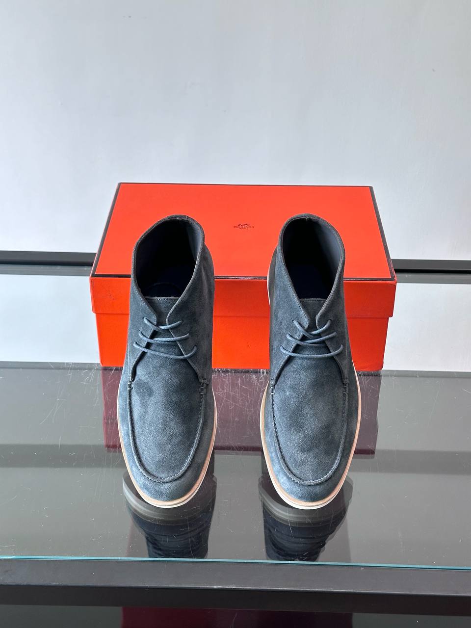 HERMES Мужские замшевые ботинки 