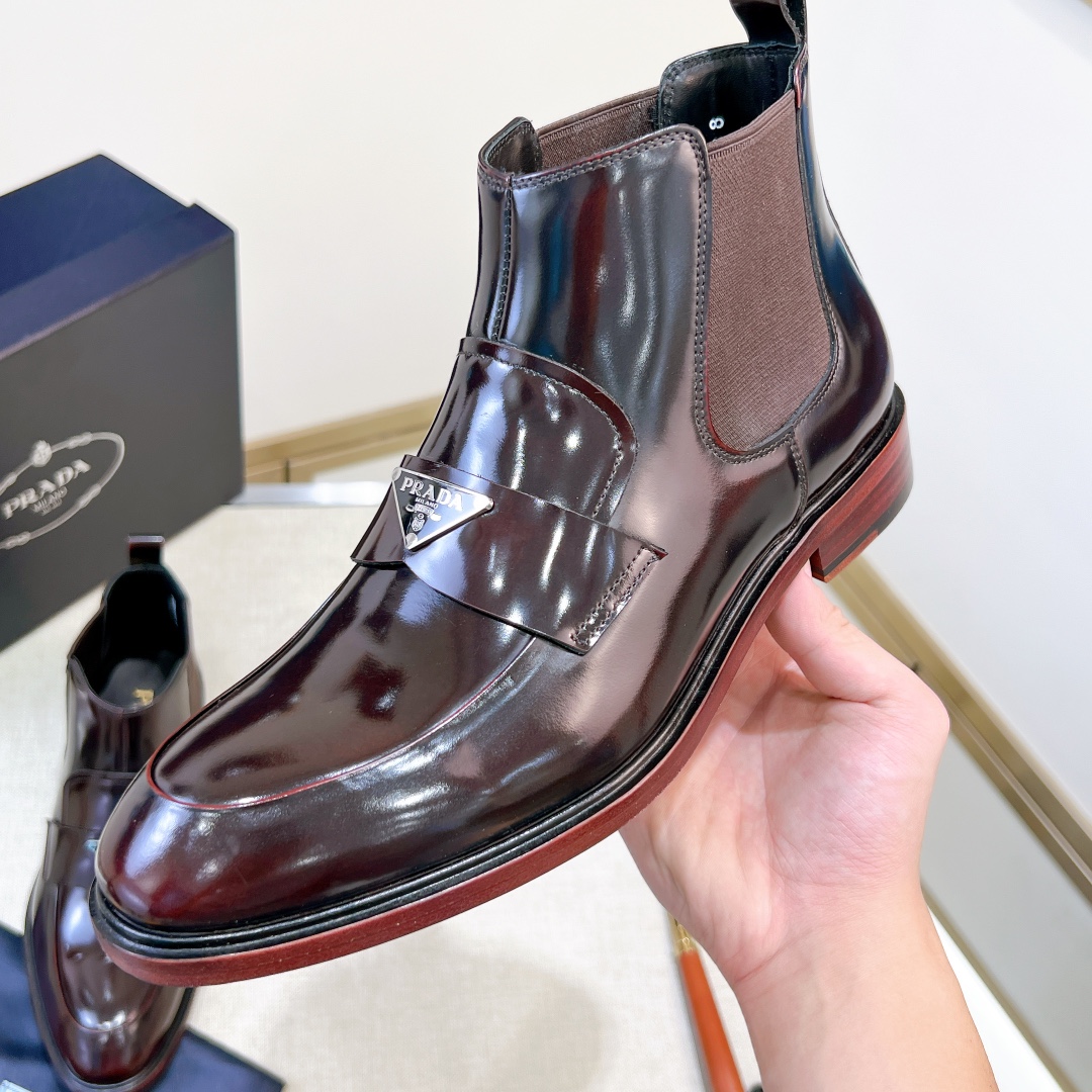 PRADA Мужские лакированные ботинки 