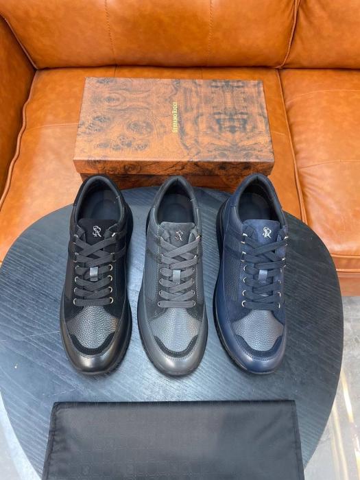 STEFANO RICCI Мужские кроссовки из телячьей кожи