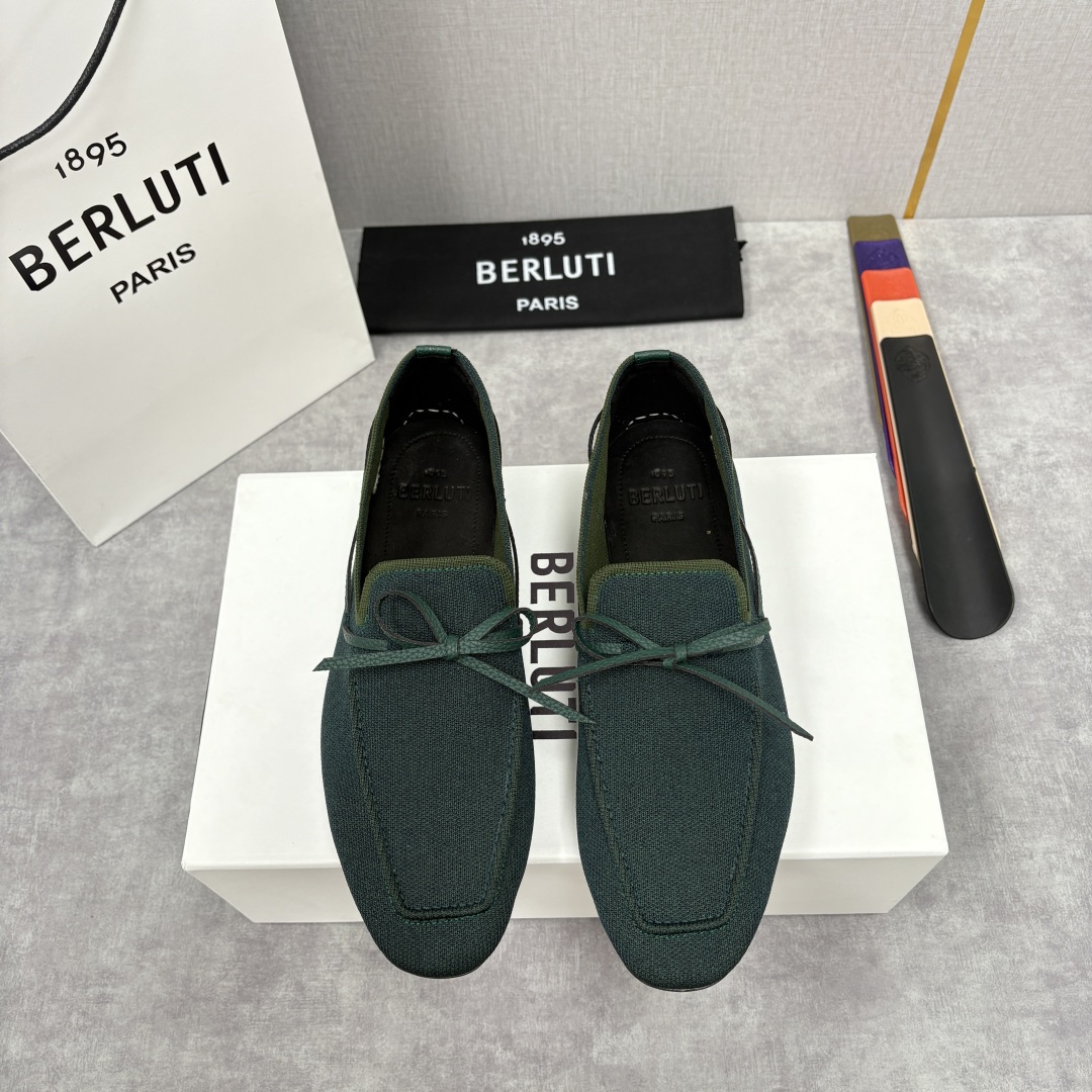 BERLUTI Мужские мокасины текстиль 