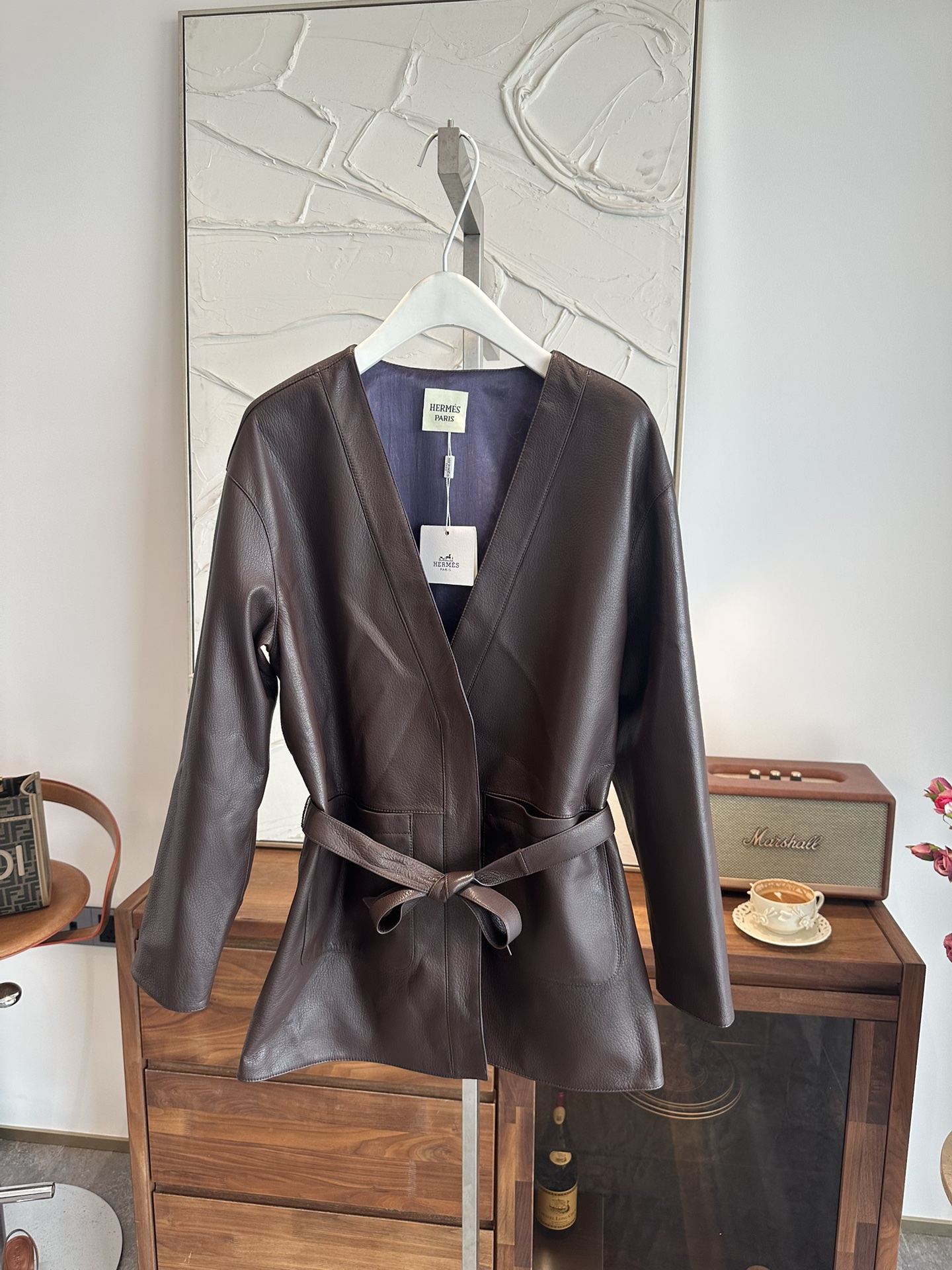 HERMES Женская кожаная куртка HERMES Женская кожаная куртка