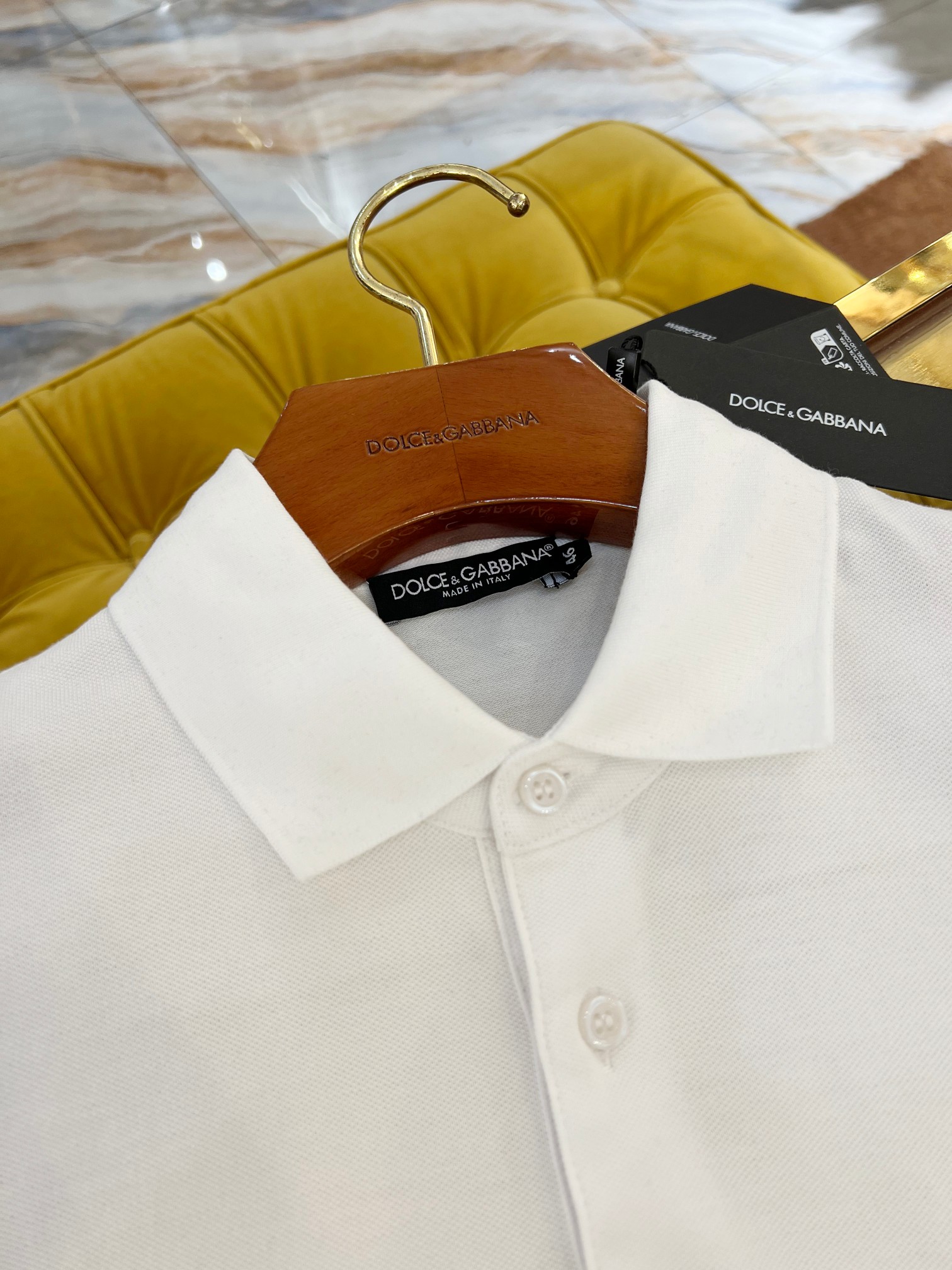 DOLCE & GABBANA Мужская футболка-поло хлопок DOLCE & GABBANA Мужская футболка-поло хлопок