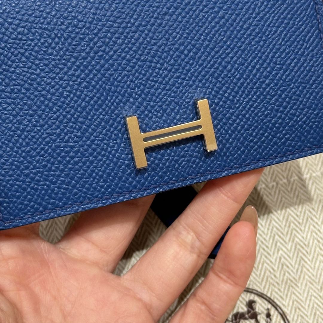 HERMES Кошелёк Bearn 10 см 71/Bleu France Epsom HERMES Кошелёк Bearn 10 см 71/Bleu France Epsom