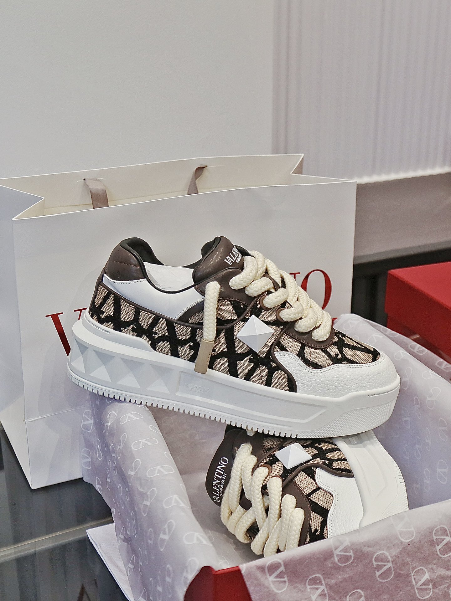 VALENTINO Кроссовки One Stud XL комбинированные