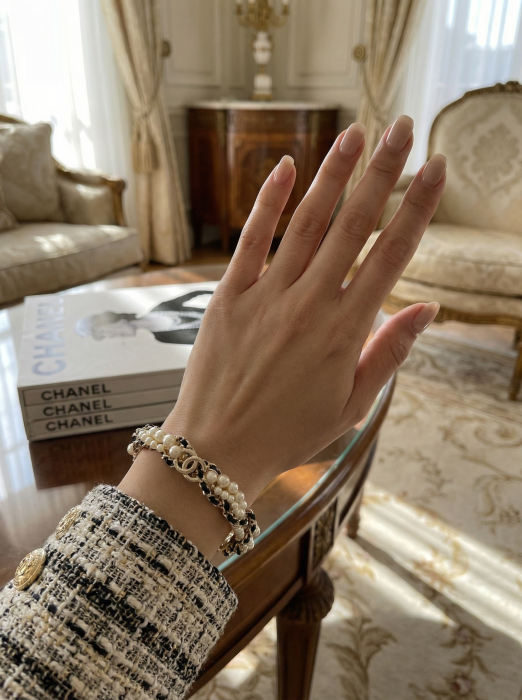 CHANEL Женский плетеный браслет в винтажном стиле