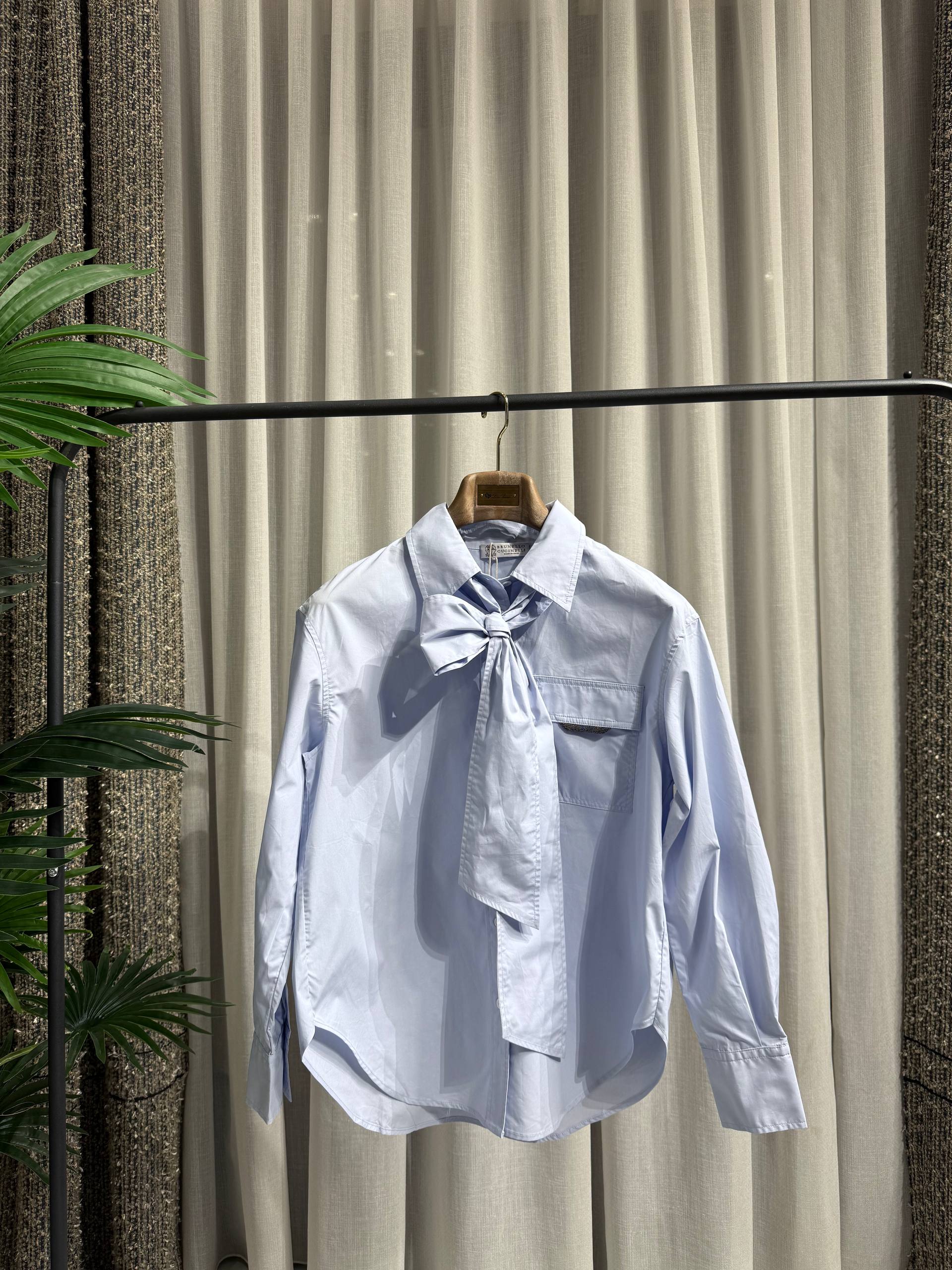 BRUNELLO CUCINELLI Женская блузка из хлопка BRUNELLO CUCINELLI Женская блузка из хлопка