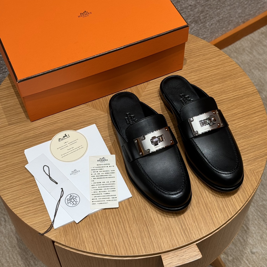 HERMES Женские мюли Lota телячья кожа