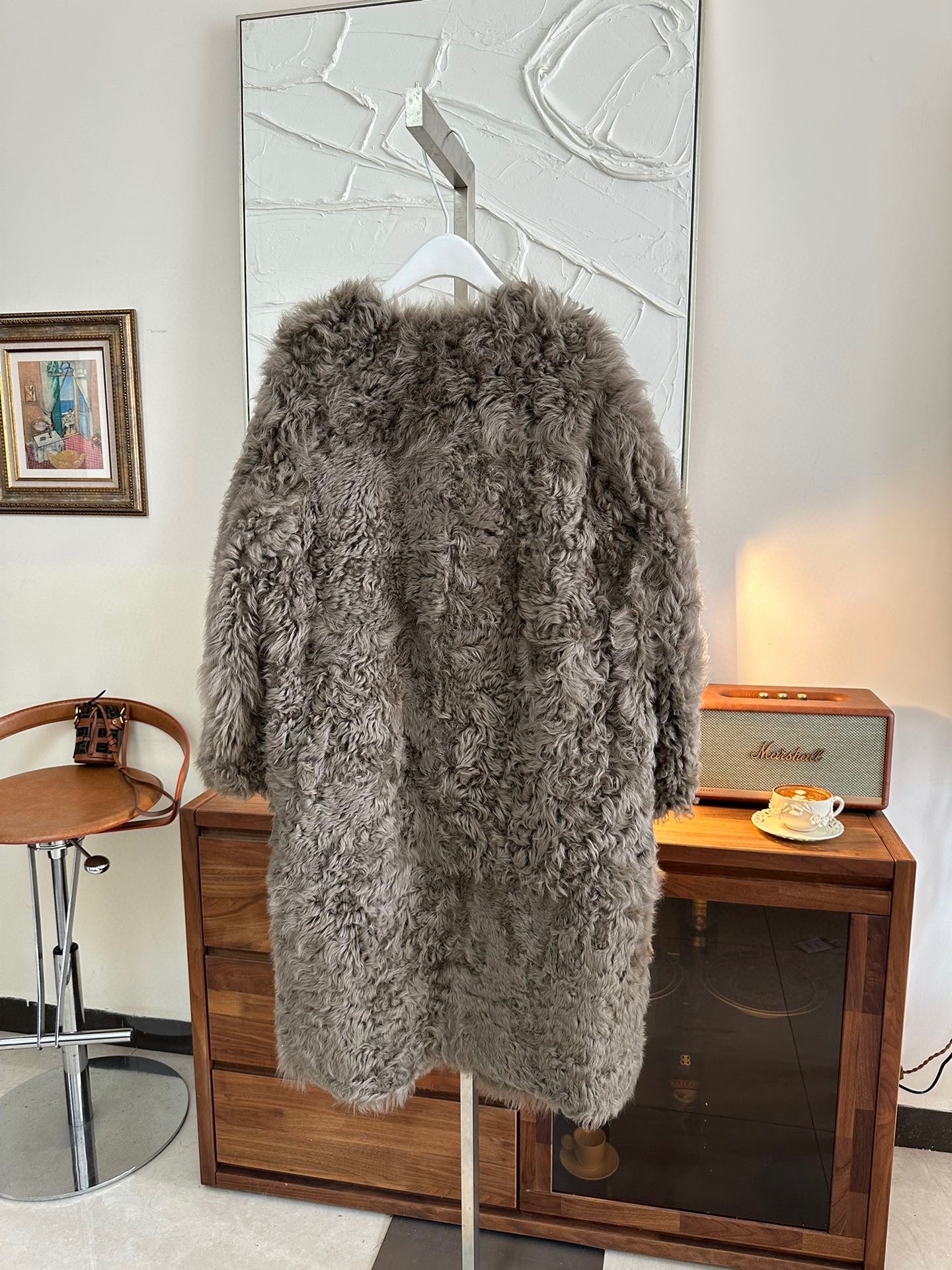 BRUNELLO CUCINELLI Женская шуба из овечьей шерсти BRUNELLO CUCINELLI Женская шуба из овечьей шерсти