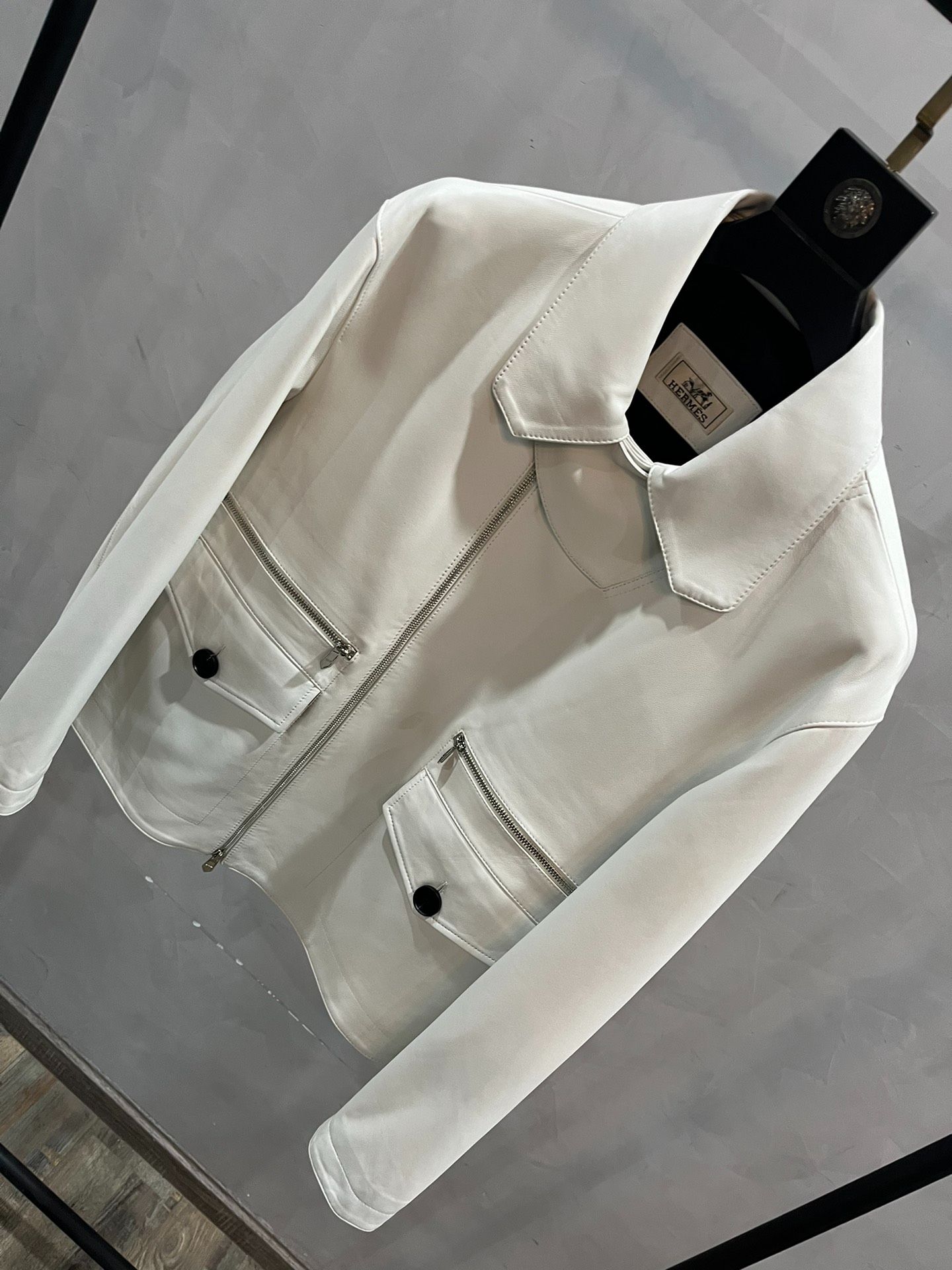 HERMES Мужская кожаная куртка HERMES Мужская кожаная куртка