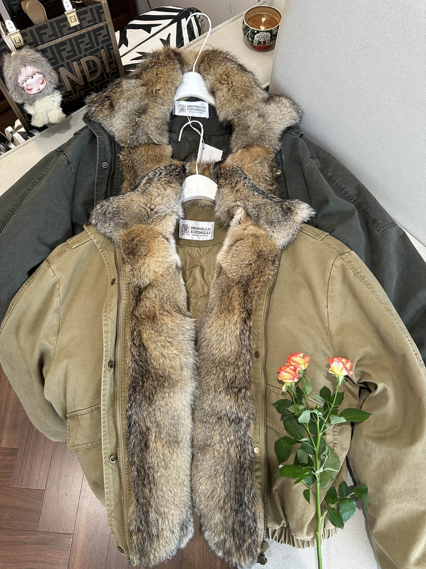 BRUNELLO CUCINELLI Женская куртка с мехом 