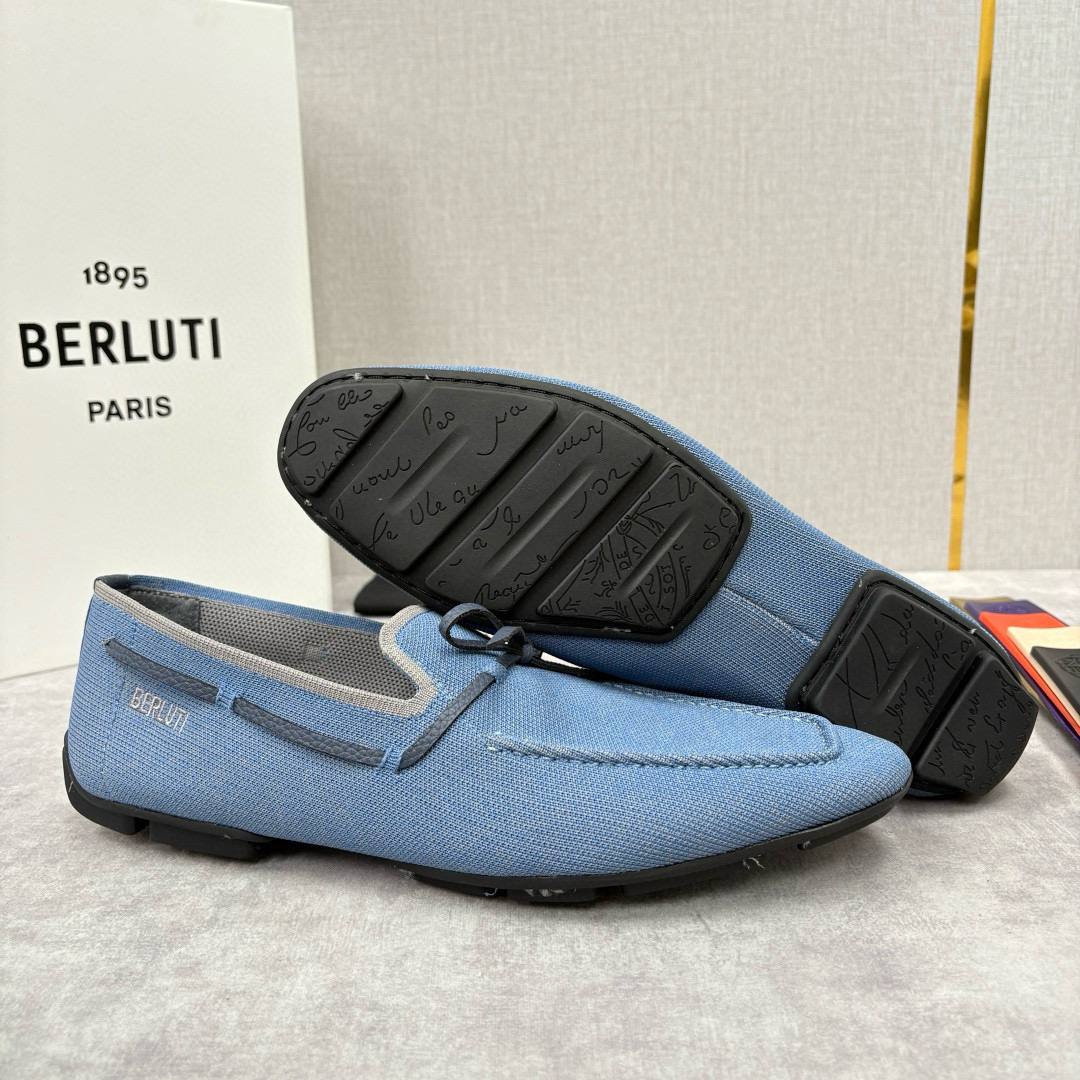 BERLUTI Мужские мокасины текстиль 