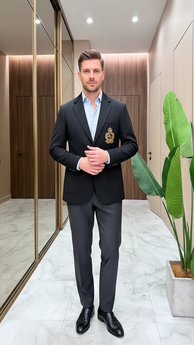 DOLCE & GABBANA Мужской пиджак с вышивкой DOLCE & GABBANA Мужской пиджак с вышивкой