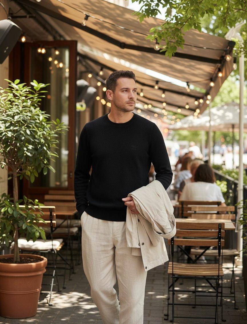 LOEWE Мужской свитер из шерсти и кашемира LOEWE Мужской свитер из шерсти и кашемира