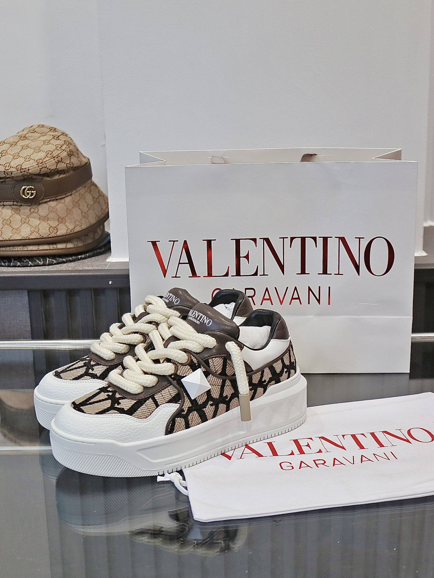 VALENTINO Кроссовки One Stud XL комбинированные