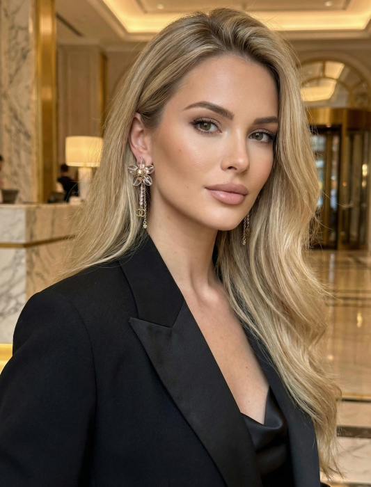 CHANEL Женские серьги-подвески в виде цветка