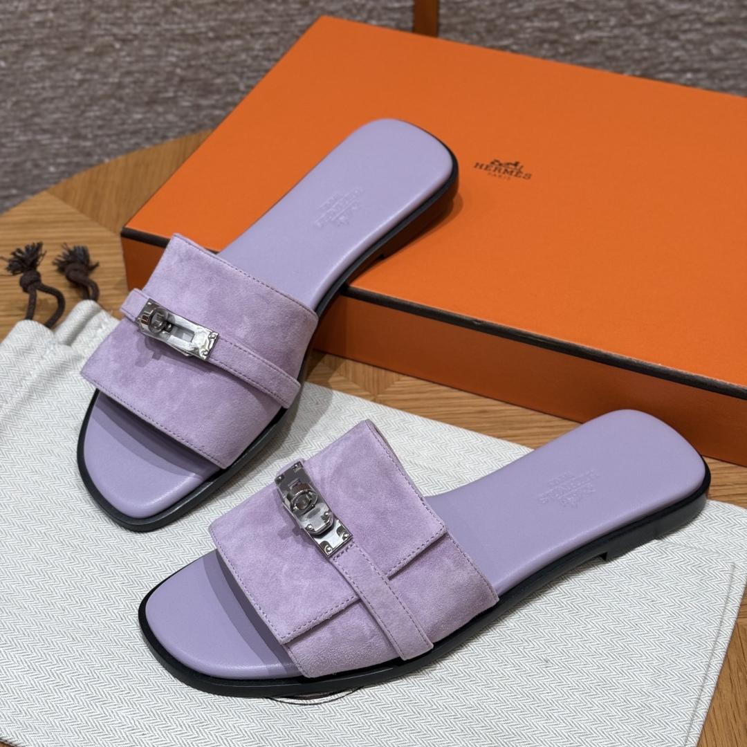 HERMES Женские сандалии Giulia из замши