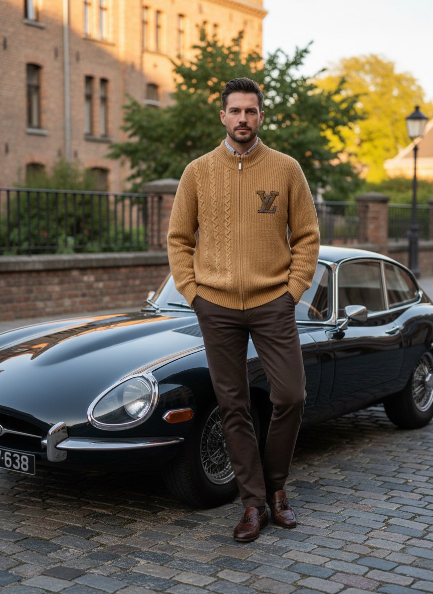 LOUIS VUITTON Мужской кардиган с логотипом