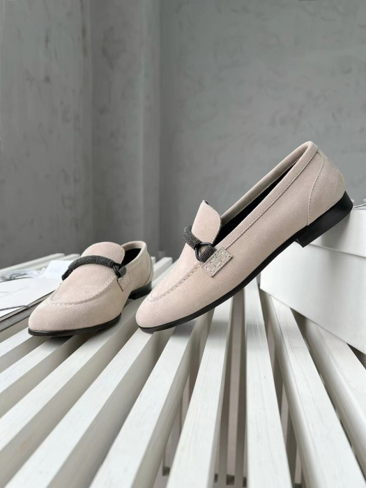  BRUNELLO CUCINELLI Женские мокасины замша