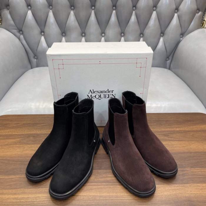 ALEXANDER MCQUEEN Мужские ботинки из воловьей замши