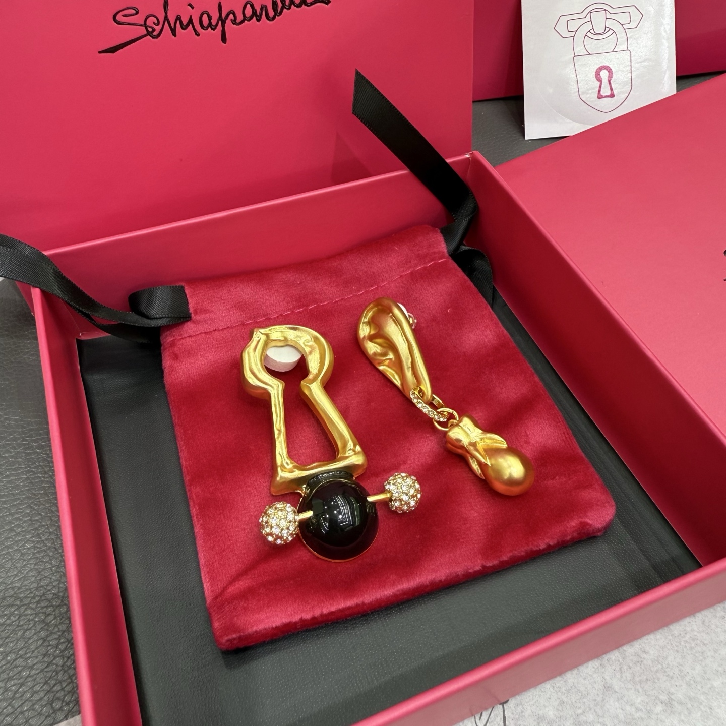 SCHIAPARELLI Женские винтажные серьги Clock SCHIAPARELLI Женские винтажные серьги Clock