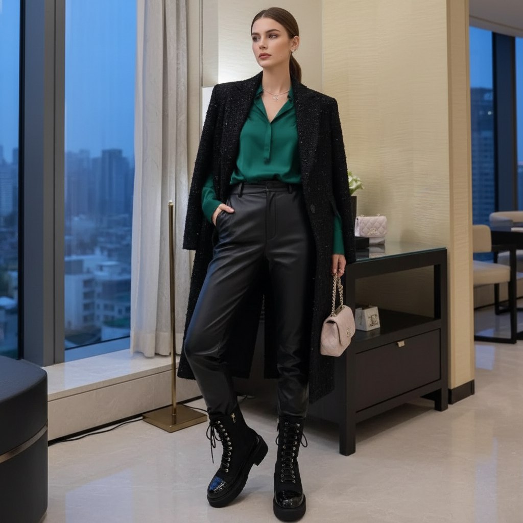 CHANEL Женские ботинки на шнуровке CHANEL Женские ботинки на шнуровке