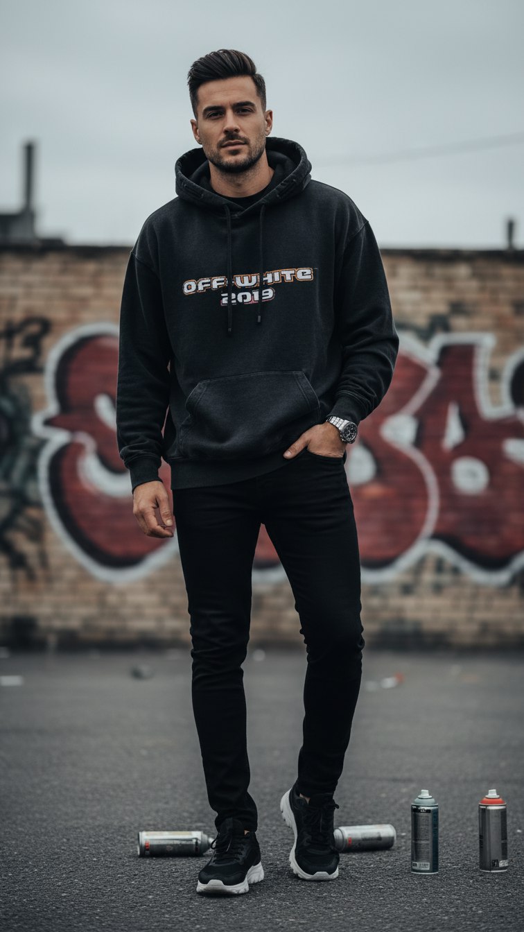 OFF-WHITE Мужское худи OFF-WHITE Мужское худи