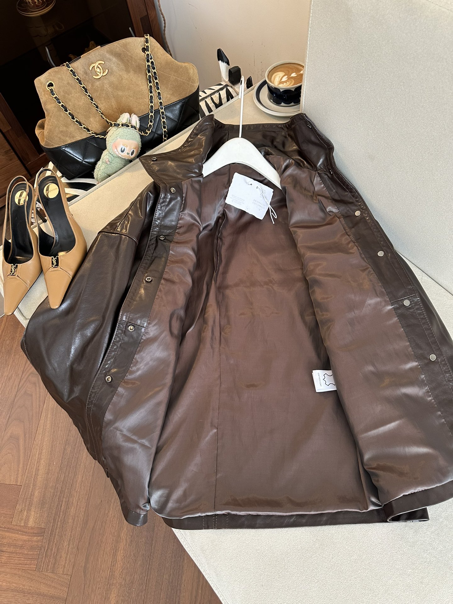 BRUNELLO CUCINELLI Женская кожаная куртка BRUNELLO CUCINELLI Женская кожаная куртка