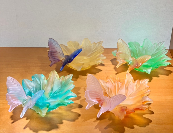 DAUM Фруктовая тарелка Crystal Butterfly