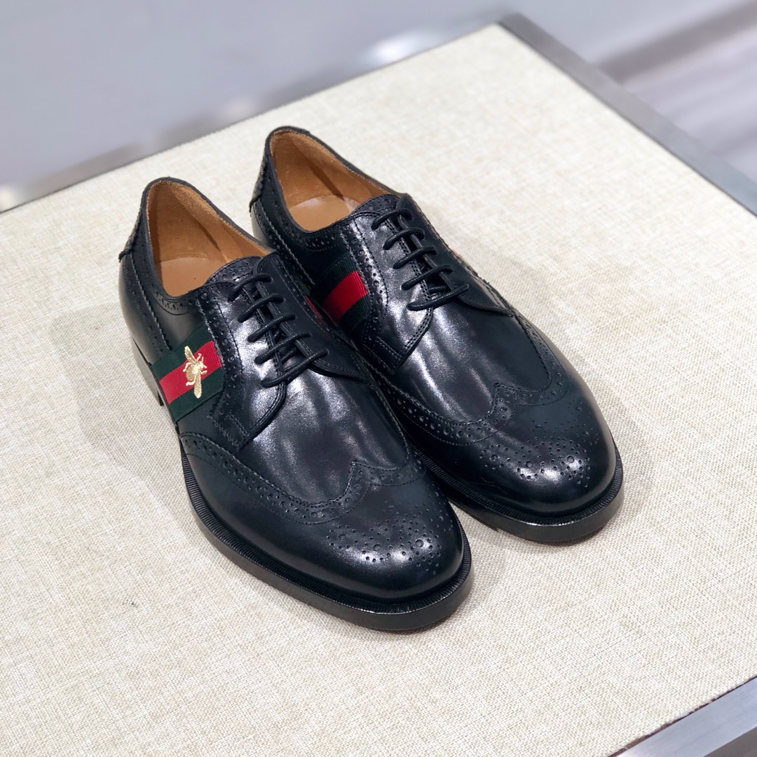 GUCCI Мужские кожаные броги Web GUCCI Мужские кожаные броги Web