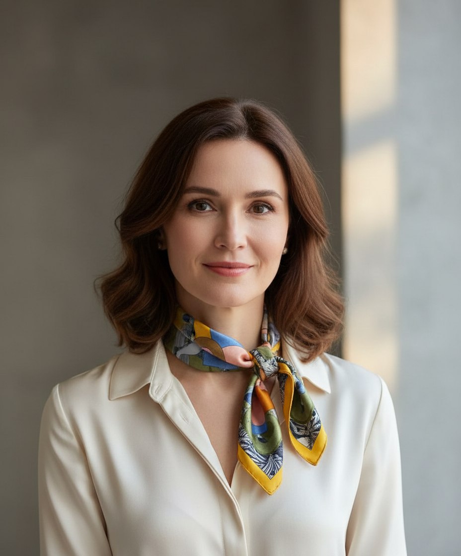 HERMES Женский платок из шелка HERMES Женский платок из шелка