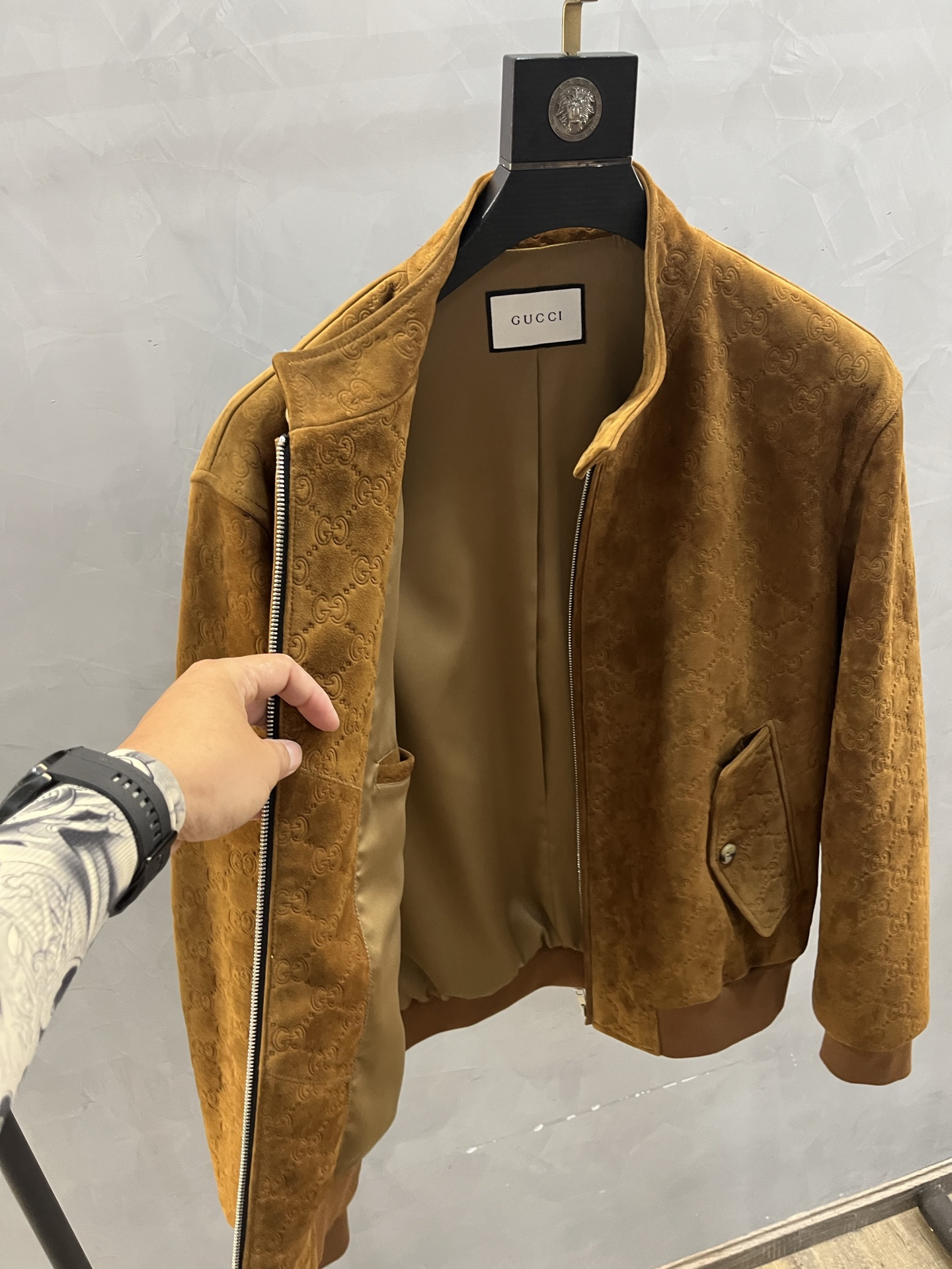 GUCCI Мужская куртка из замши GUCCI Мужская куртка из замши