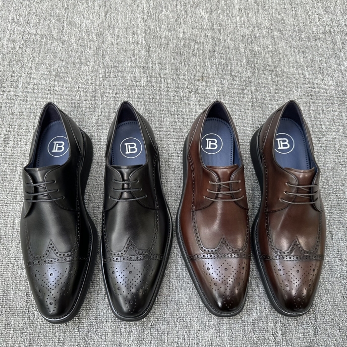 BALMAIN Мужские туфли-броги из телячьей кожи