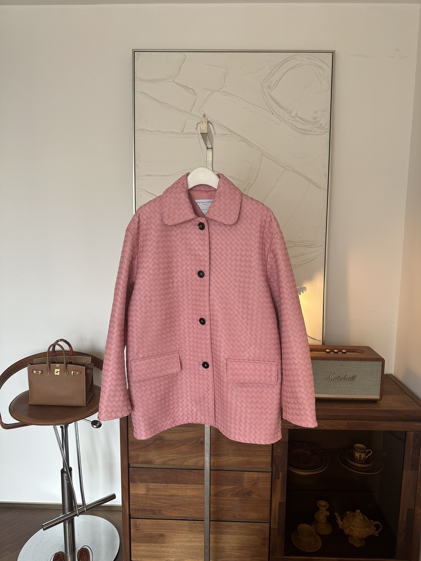 BOTTEGA VENETA Женская кожаная рубашка