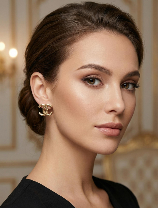 CHANEL Женские серьги с логотипом CC